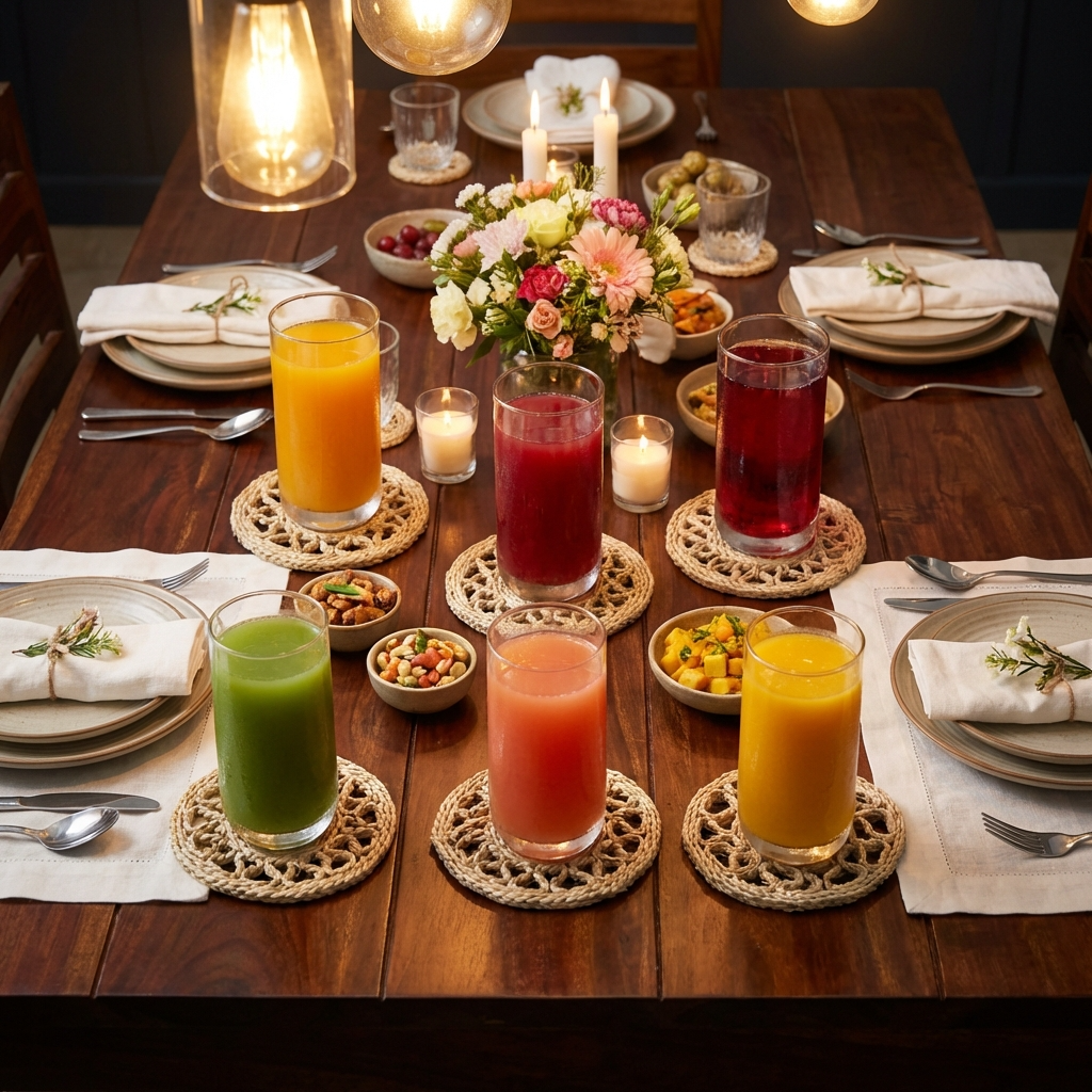 Handwoven Jute Coasters (Set of 6)