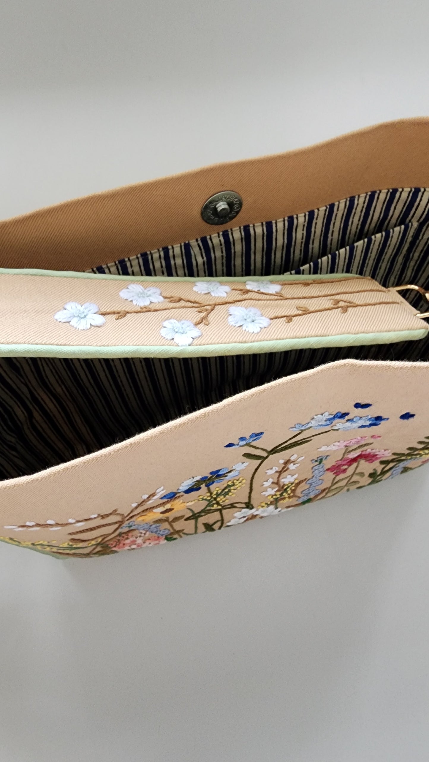 Mix Garden - Hand-embroidered Kumstu bo Bag