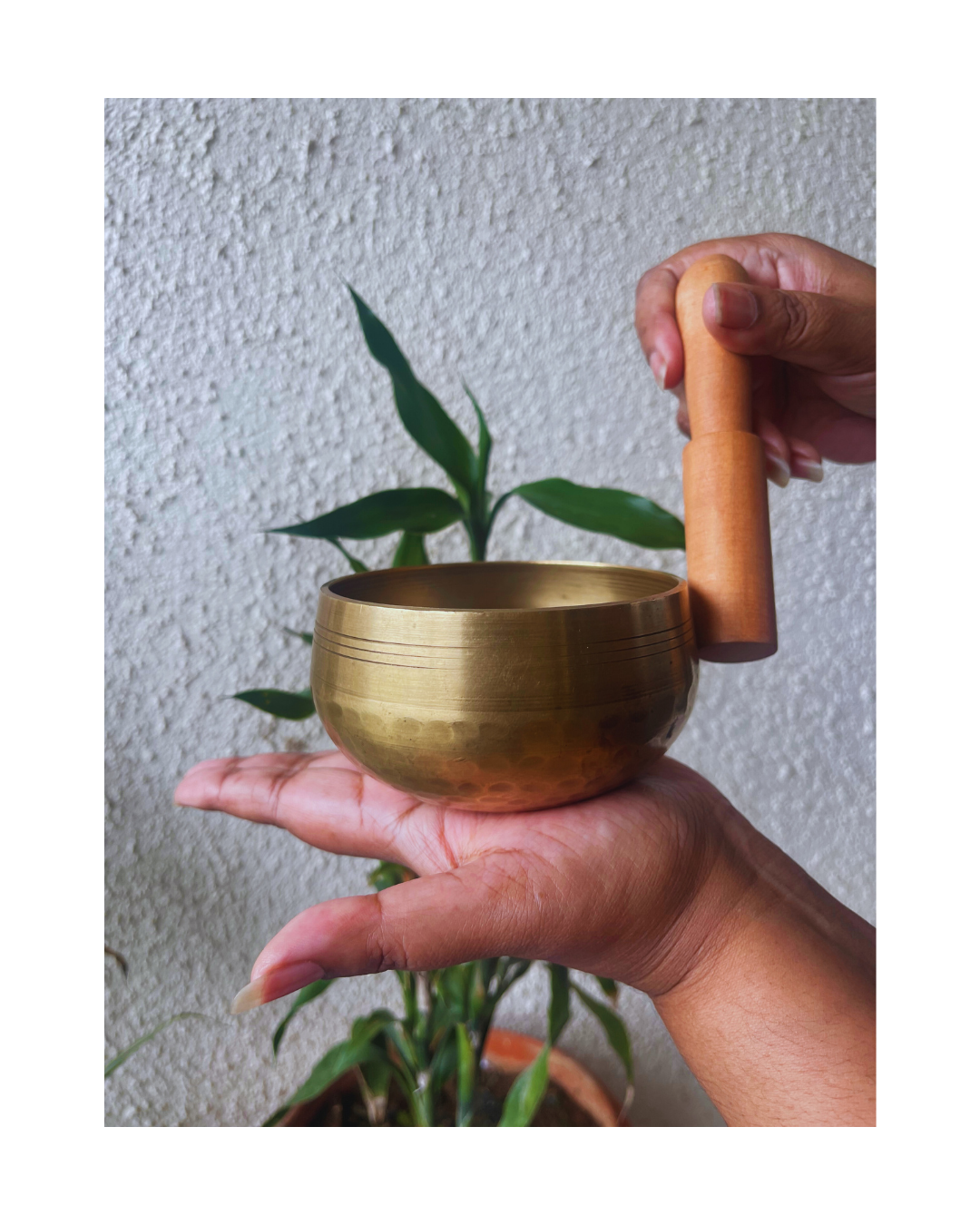 Singing Bowl - 5-metal Panchaloha Hand-hammered Bowl (4 inch) with Wooden Mallet