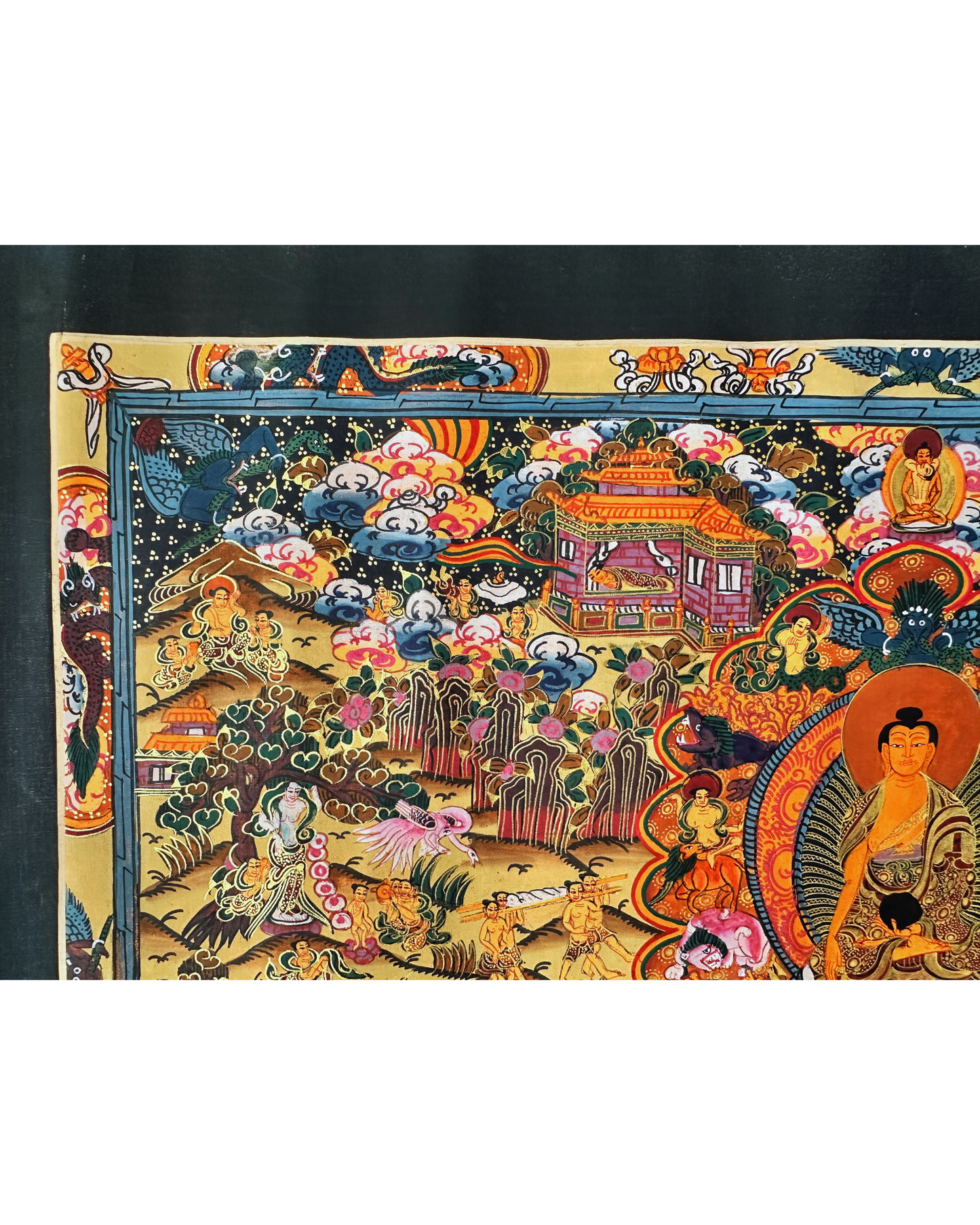 Buddha Life Story Mandala Thangka - A Journey of Enlightenment