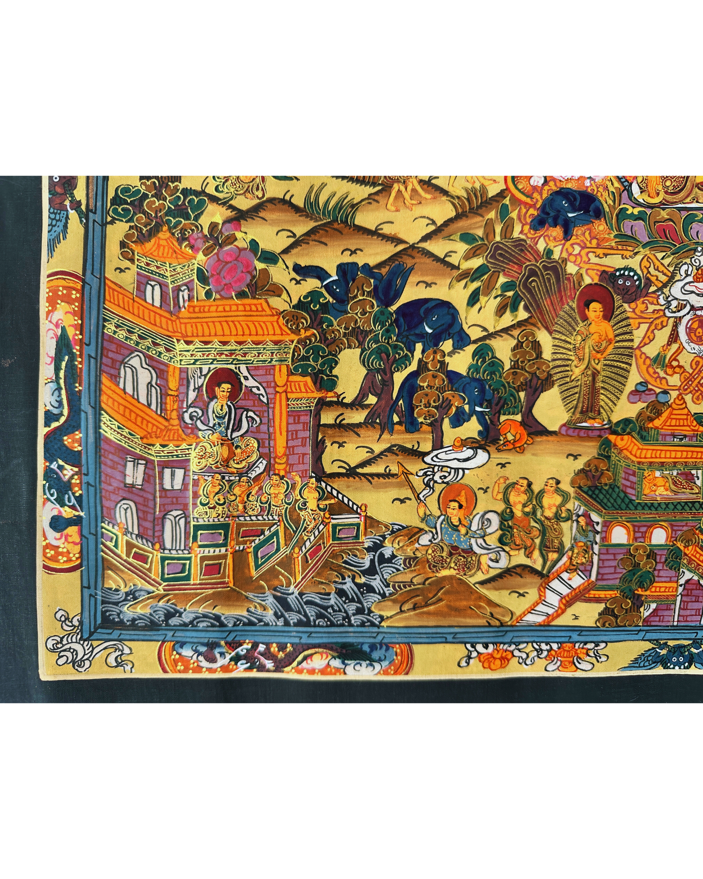 Buddha Life Story Mandala Thangka - A Journey of Enlightenment