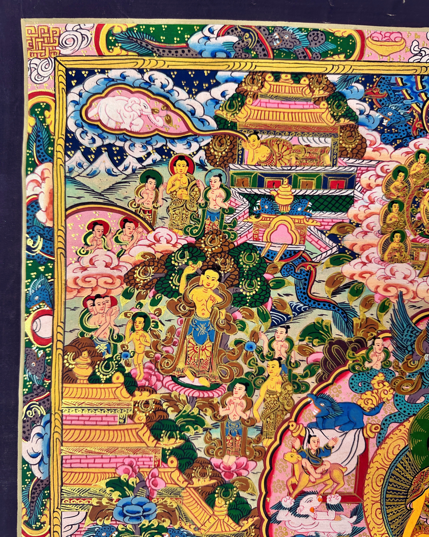 The Life of Buddha Thangka