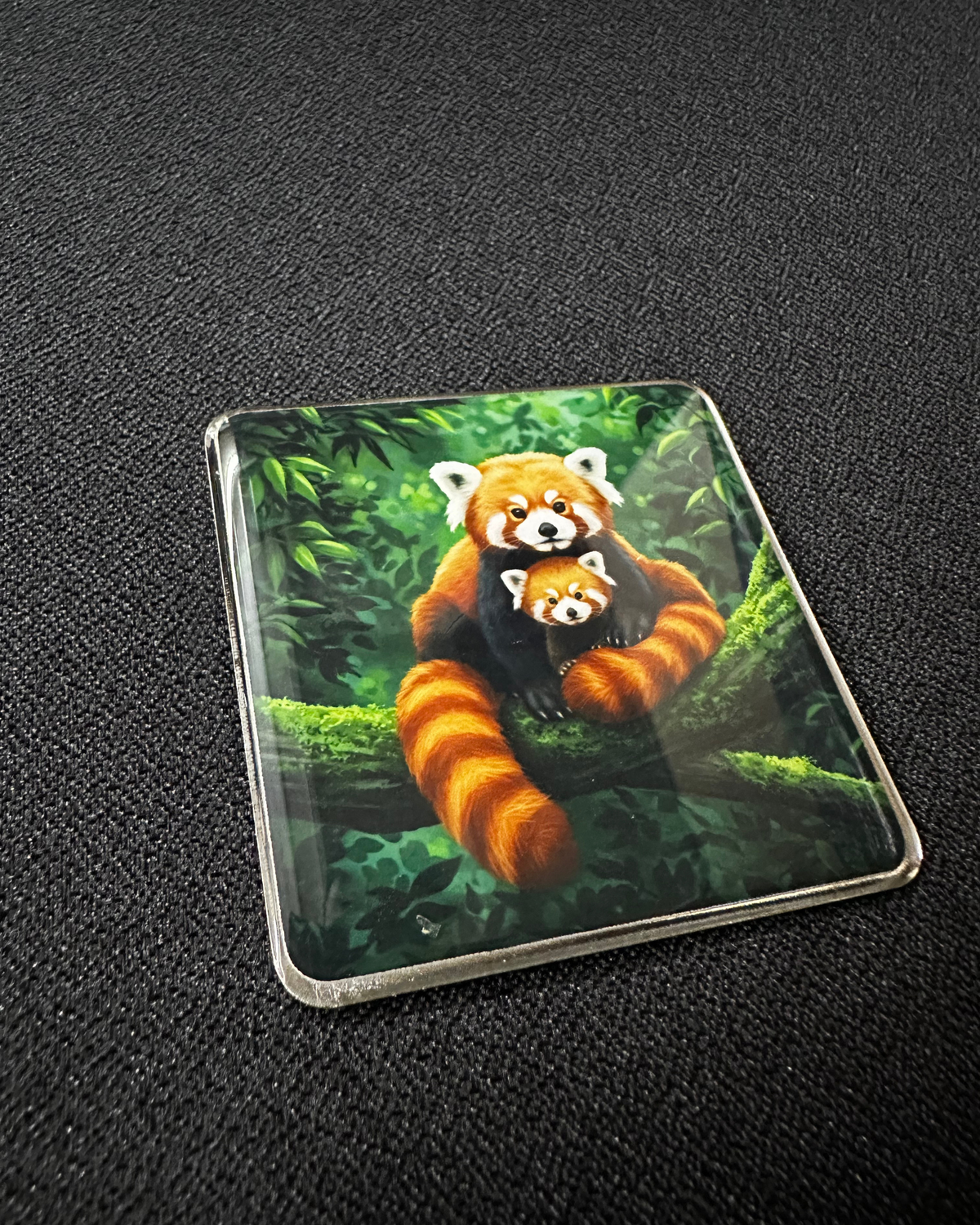 Sturdy Fridge Magnet in Steel - Red Panda