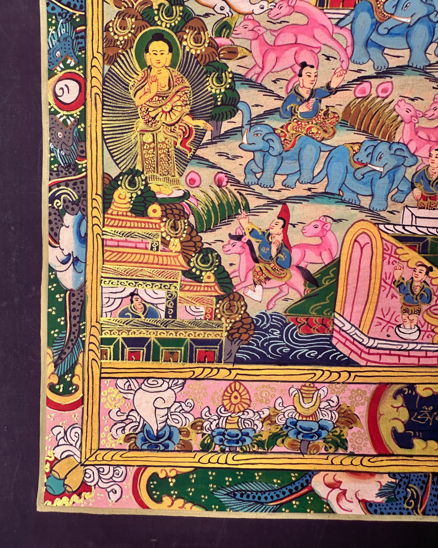 The Life of Buddha Thangka