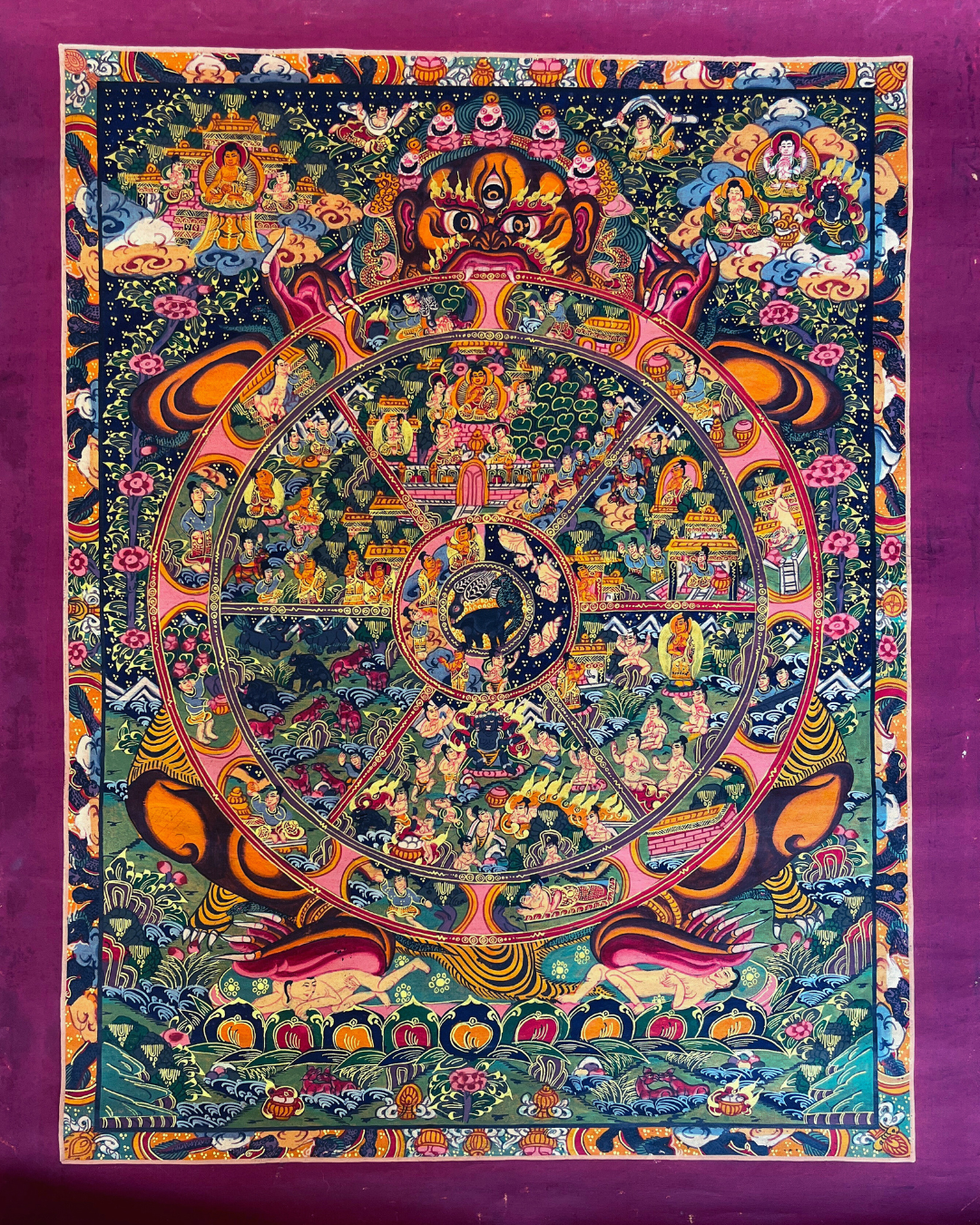 The Wheel of Life (Bhavachakra) Thangka: Mandala of Existence