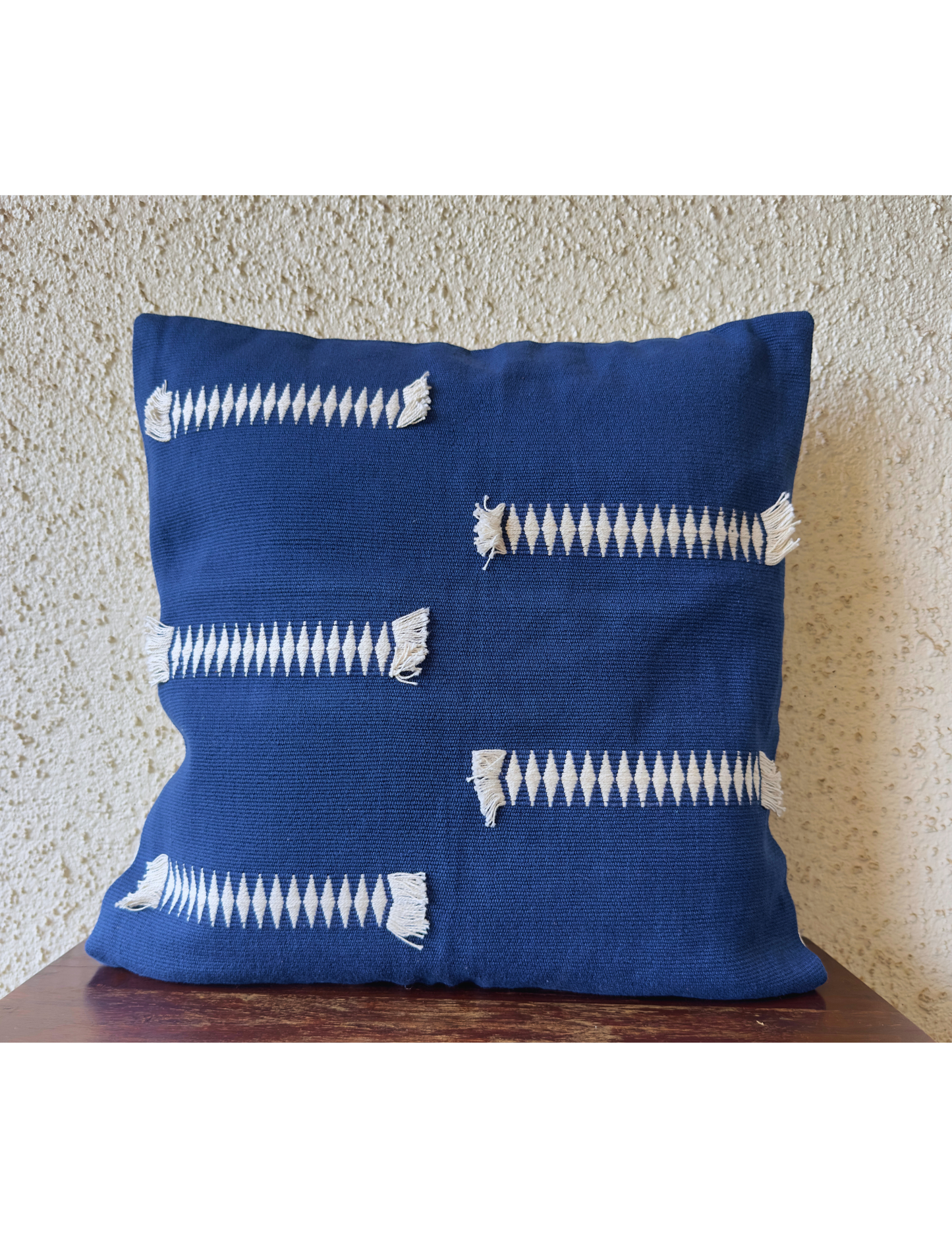 Chizami Weaves - Loin Loom Handwoven Cushion Cover Set in Cobalt Blue (Set of 2)