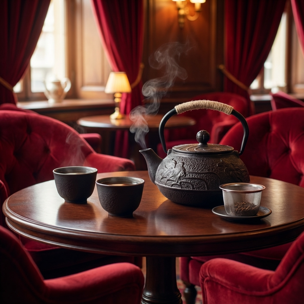 Cast-Iron Hobnail TeaPot - Traditional Japanese Tetsubin (Tetsu-Kyusu) Fish in the Sea TeaPot 900ml