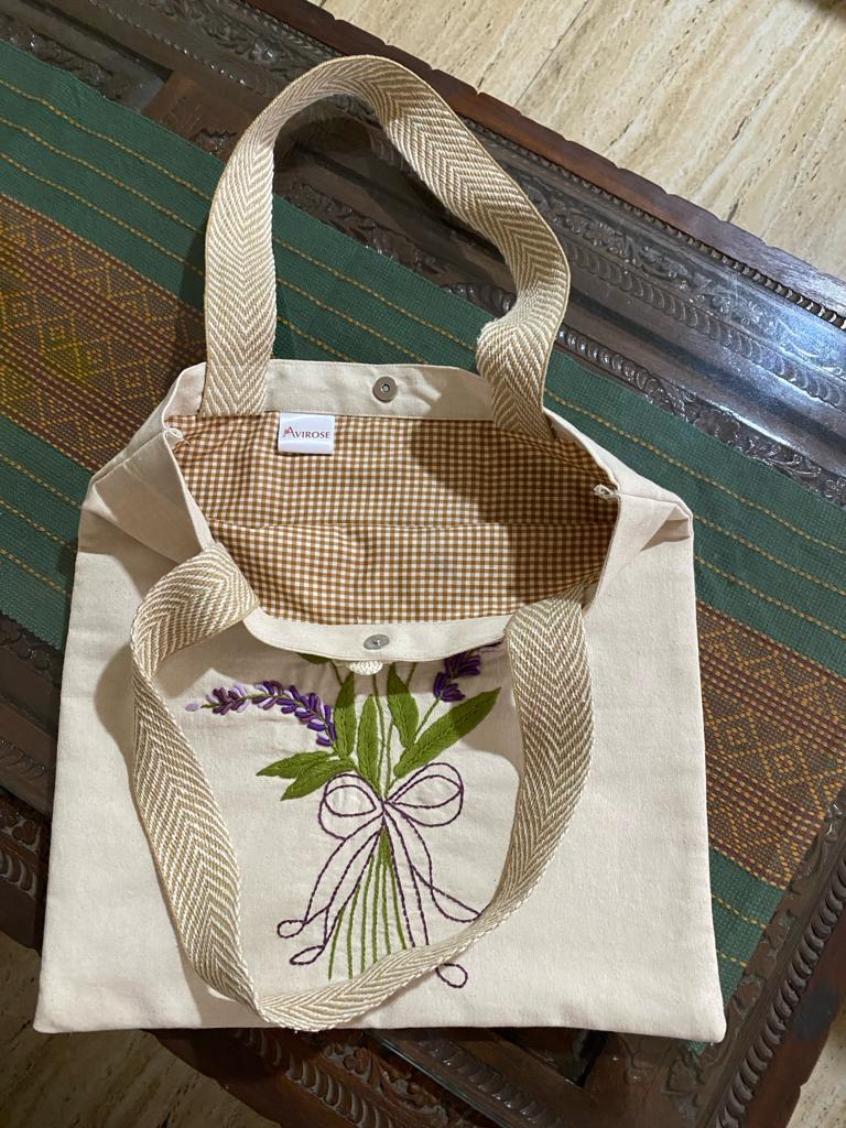 Avirose - Just For You - Hand-embroidered Tote