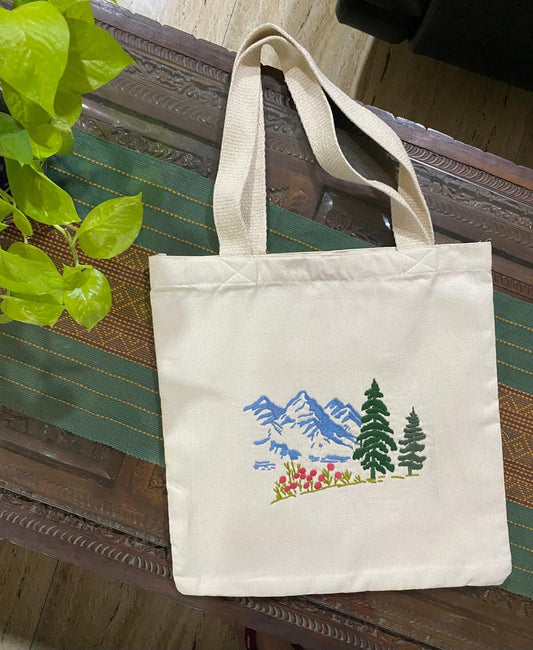Darjeeling - Hand-embroidered Tote