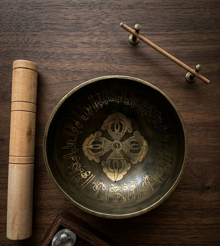 Singing Bowl - Bronze Bowl (5 inch) with Wooden Mallet