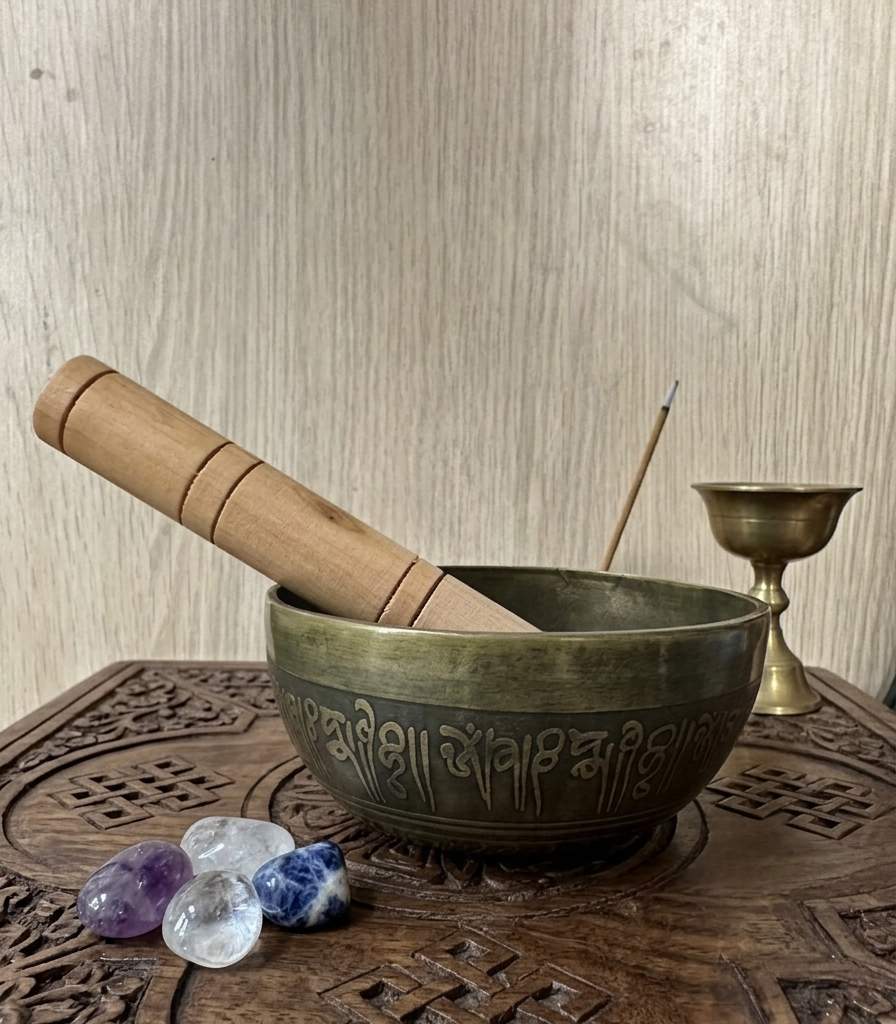 Singing Bowl - Bronze Bowl (5 inch) with Wooden Mallet
