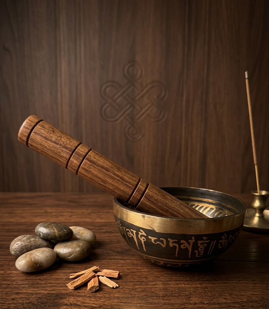 Singing Bowl - Bronze Bowl (4 inch) with Wooden Mallet