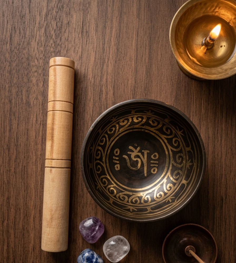 Singing Bowl - Bronze Bowl (4 inch) with Wooden Mallet