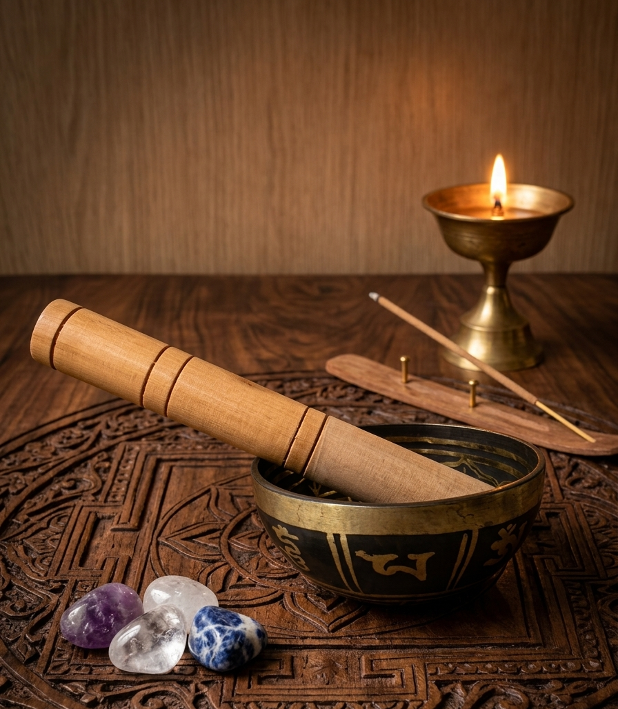 Singing Bowl - Bronze Bowl (4 inch) with Wooden Mallet
