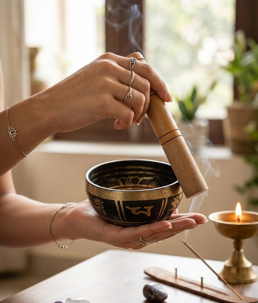 Singing Bowl - Bronze Bowl (4 inch) with Wooden Mallet