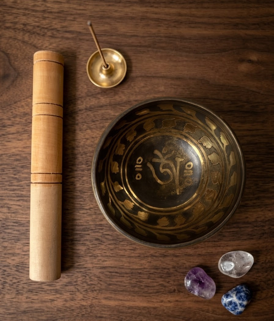 Singing Bowl - Bronze Bowl (4 inch) with Wooden Mallet
