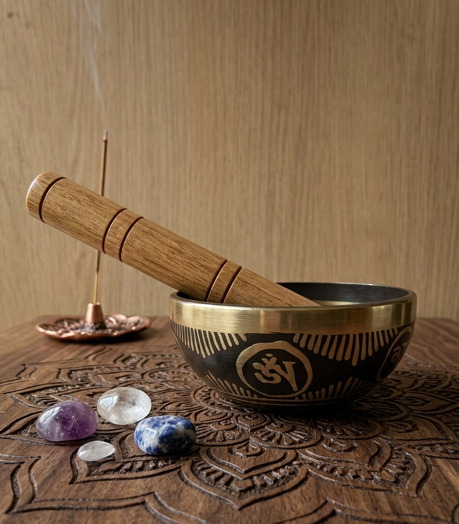 Singing Bowl - Bronze Bowl (4.5 inch) with Wooden Mallet