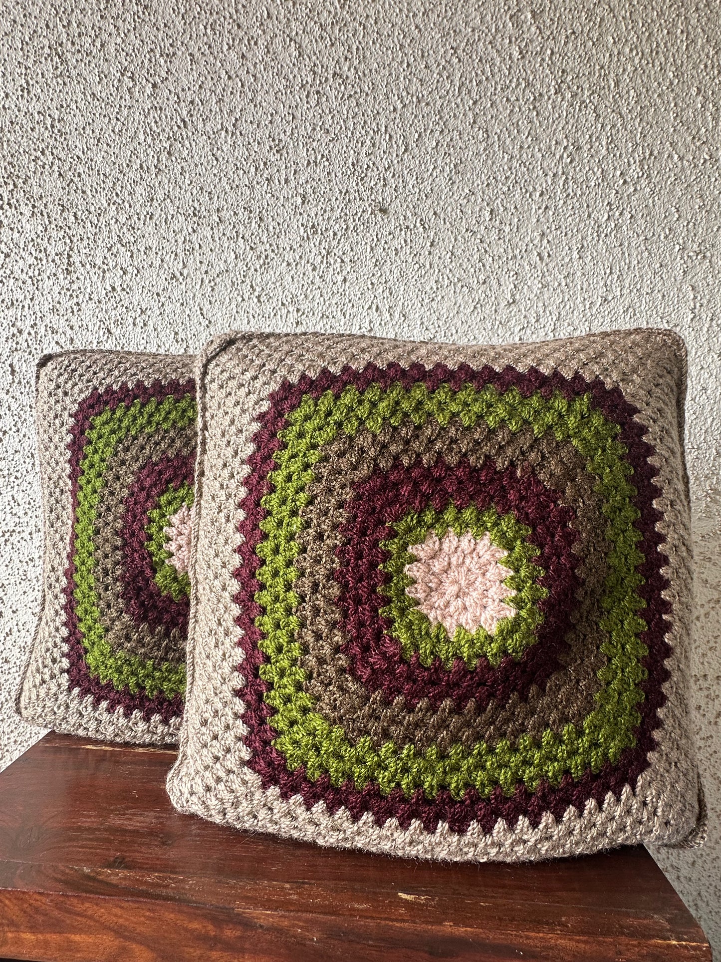 Hand-crochet Reversible Cushion Cover (Set of 2)