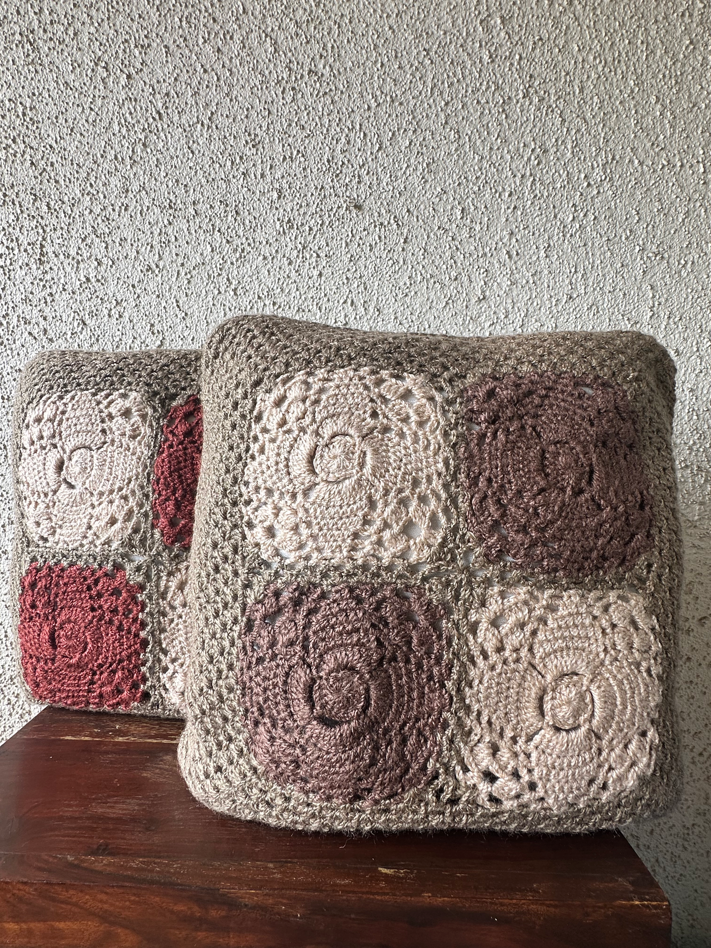 Hand-crochet Reversible Cushion Cover (Set of 2)