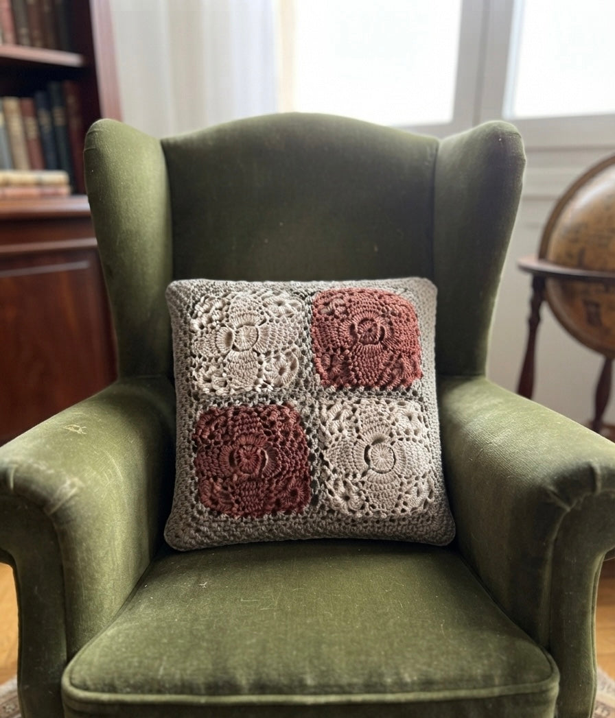 Hand-crochet Reversible Cushion Cover (Set of 2)