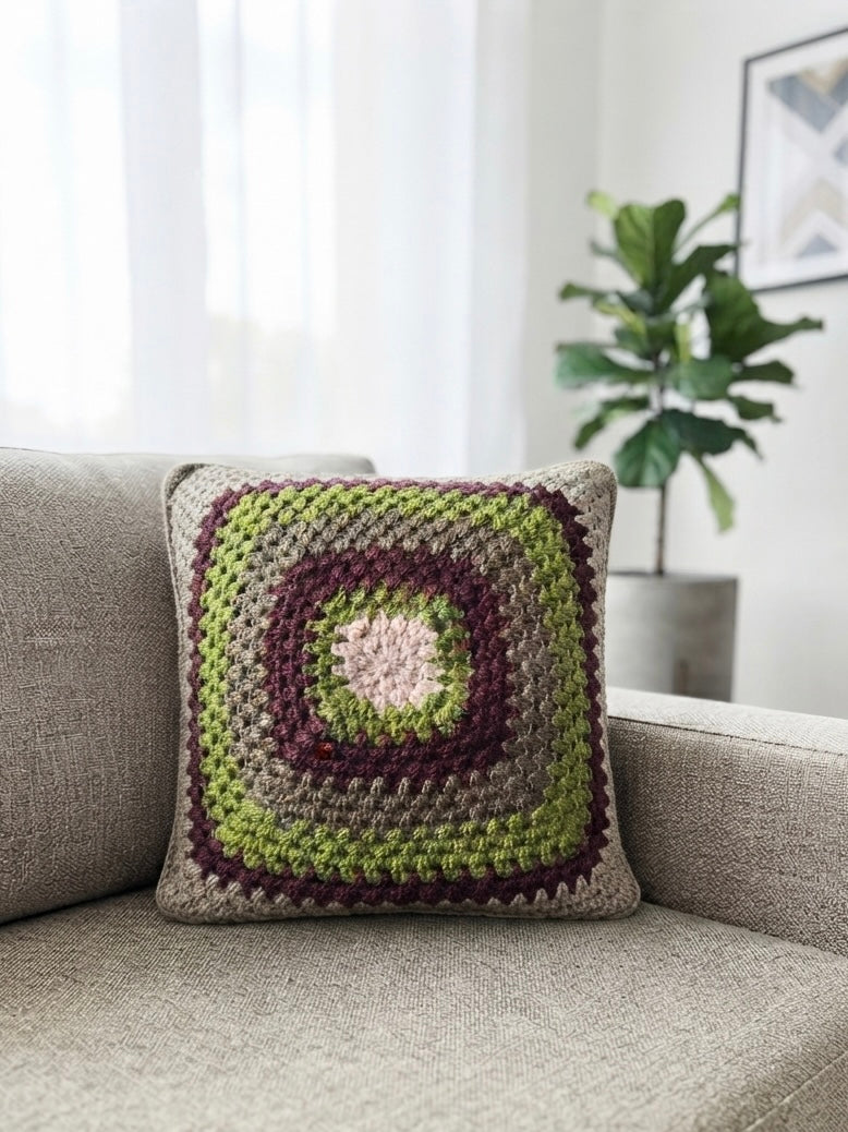 Hand-crochet Reversible Cushion Cover (Set of 2)