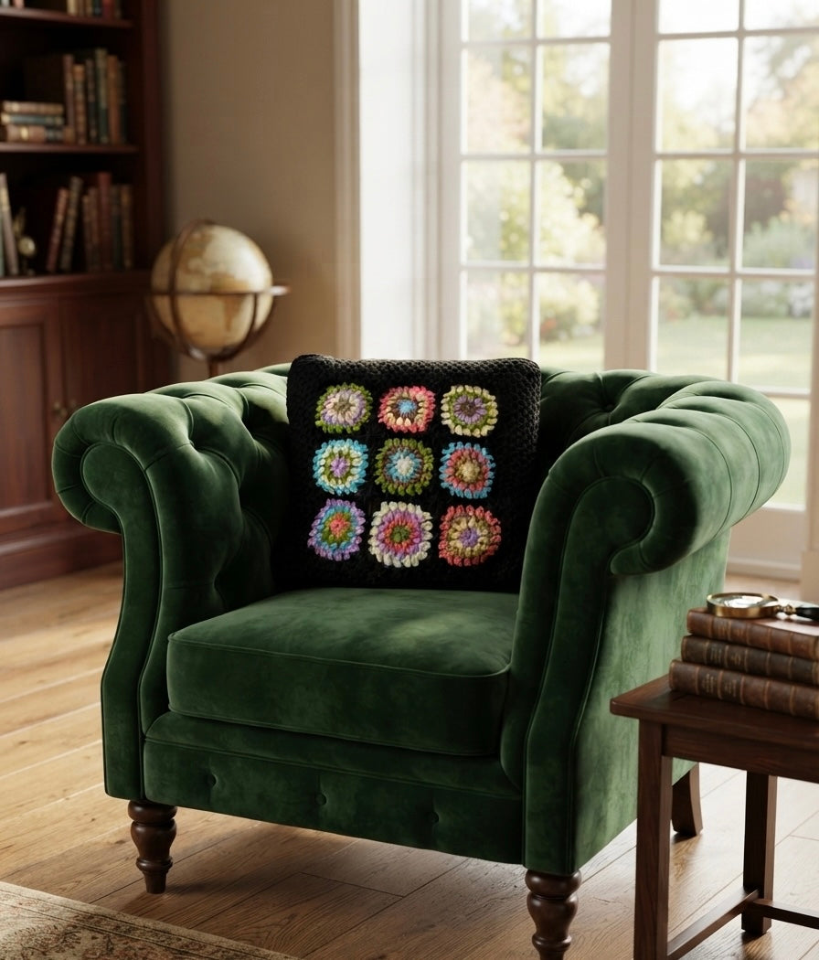 Hand-crochet Reversible Cushion Cover (Set of 2)