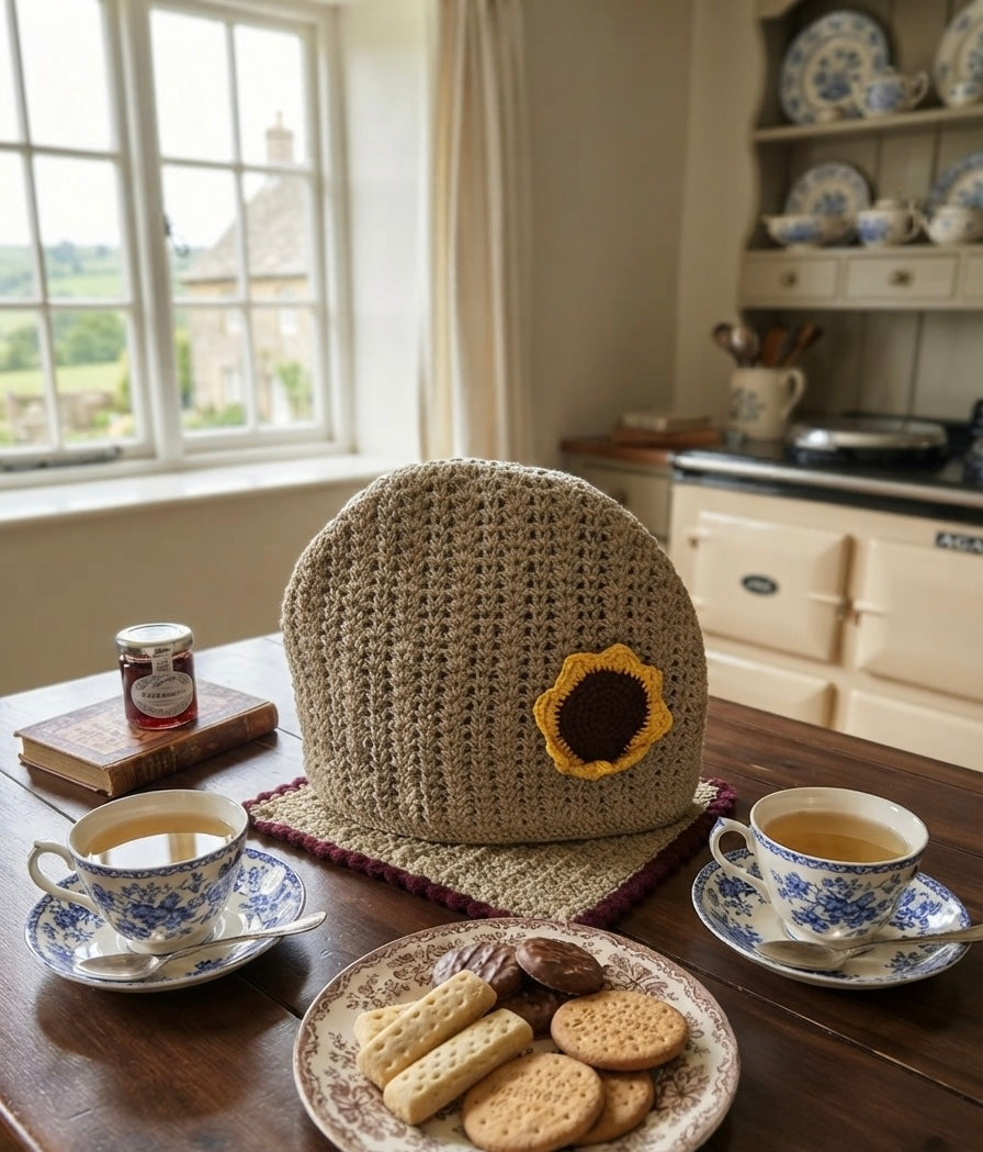 Handmade Crochet Tea Cosy and Tray Mat Set