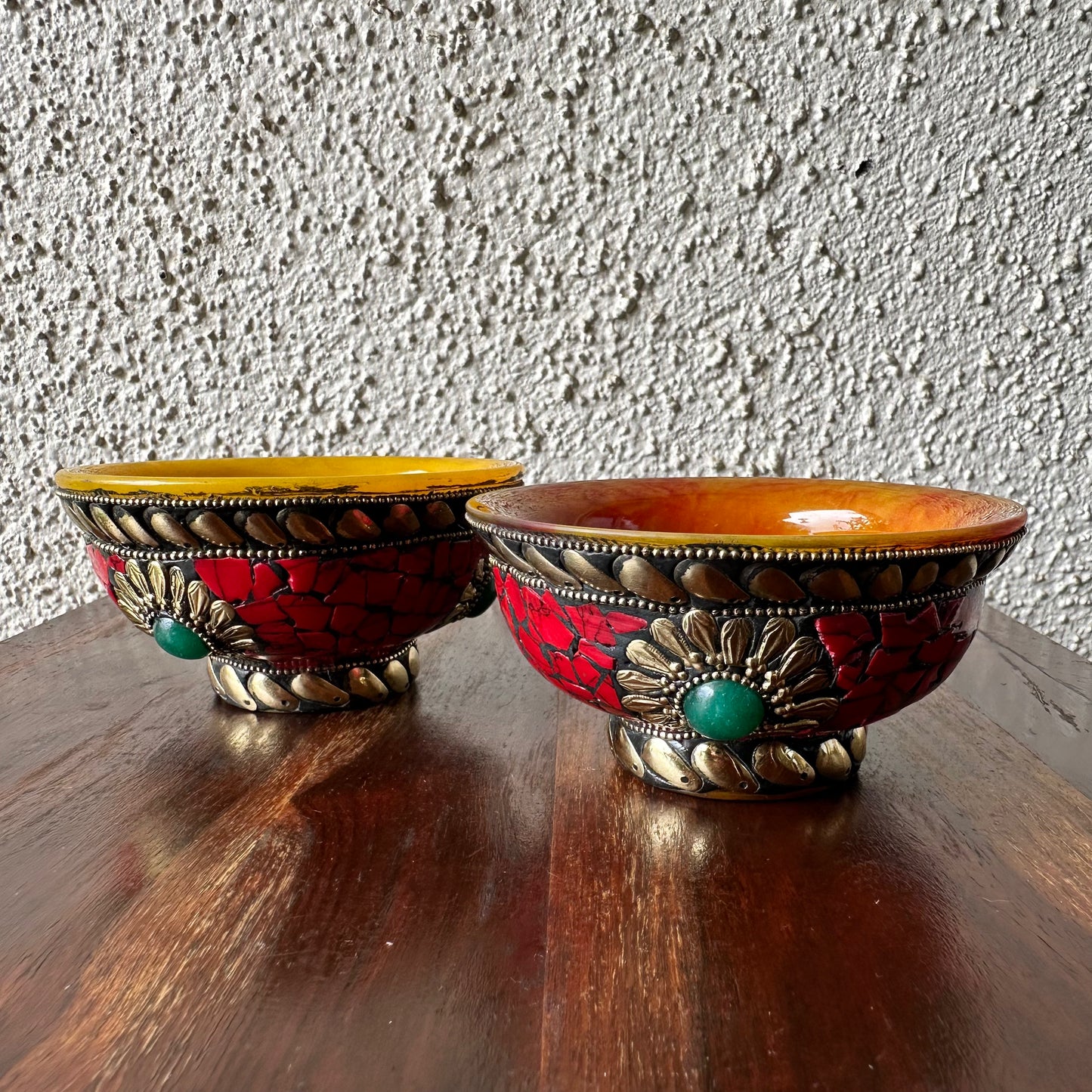 Buddhist Offering Bowls - Set of 2 Decorative Bowls