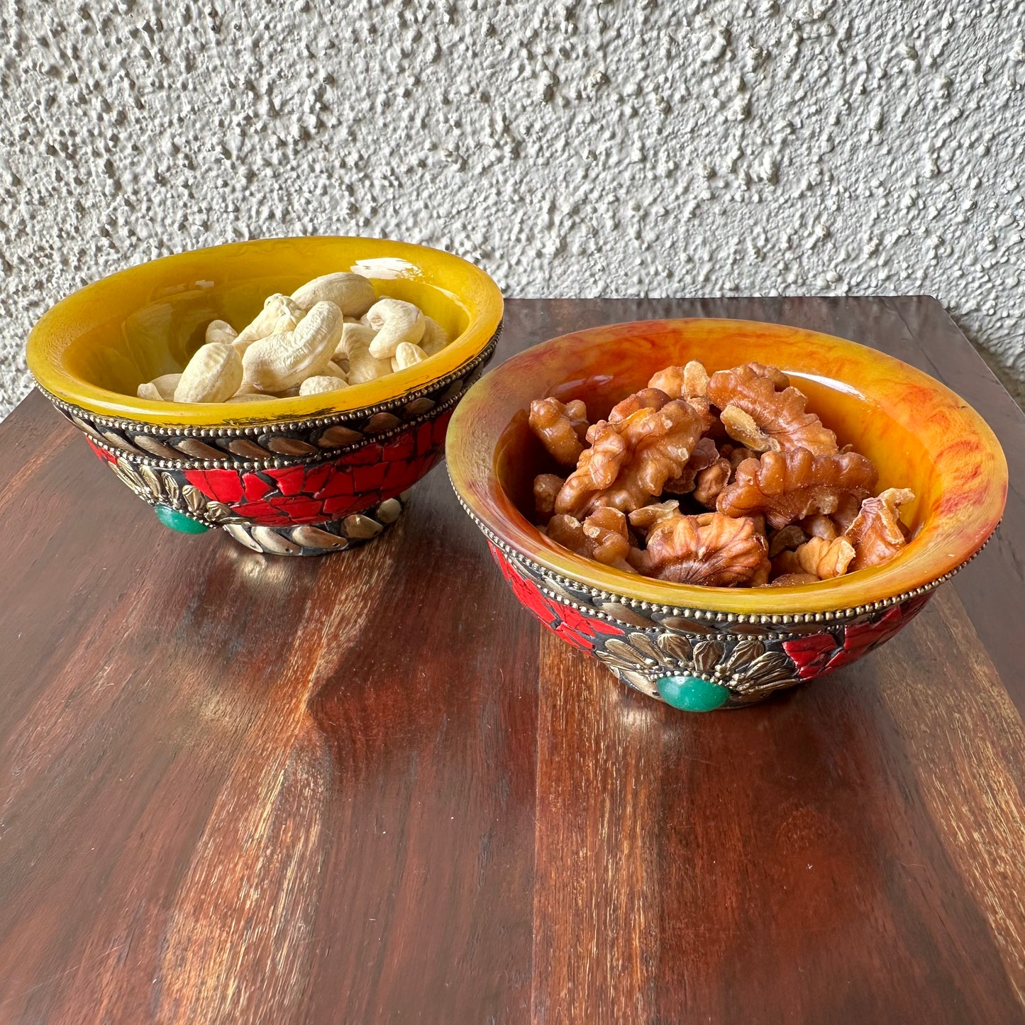 Buddhist Offering Bowls - Set of 2 Decorative Bowls
