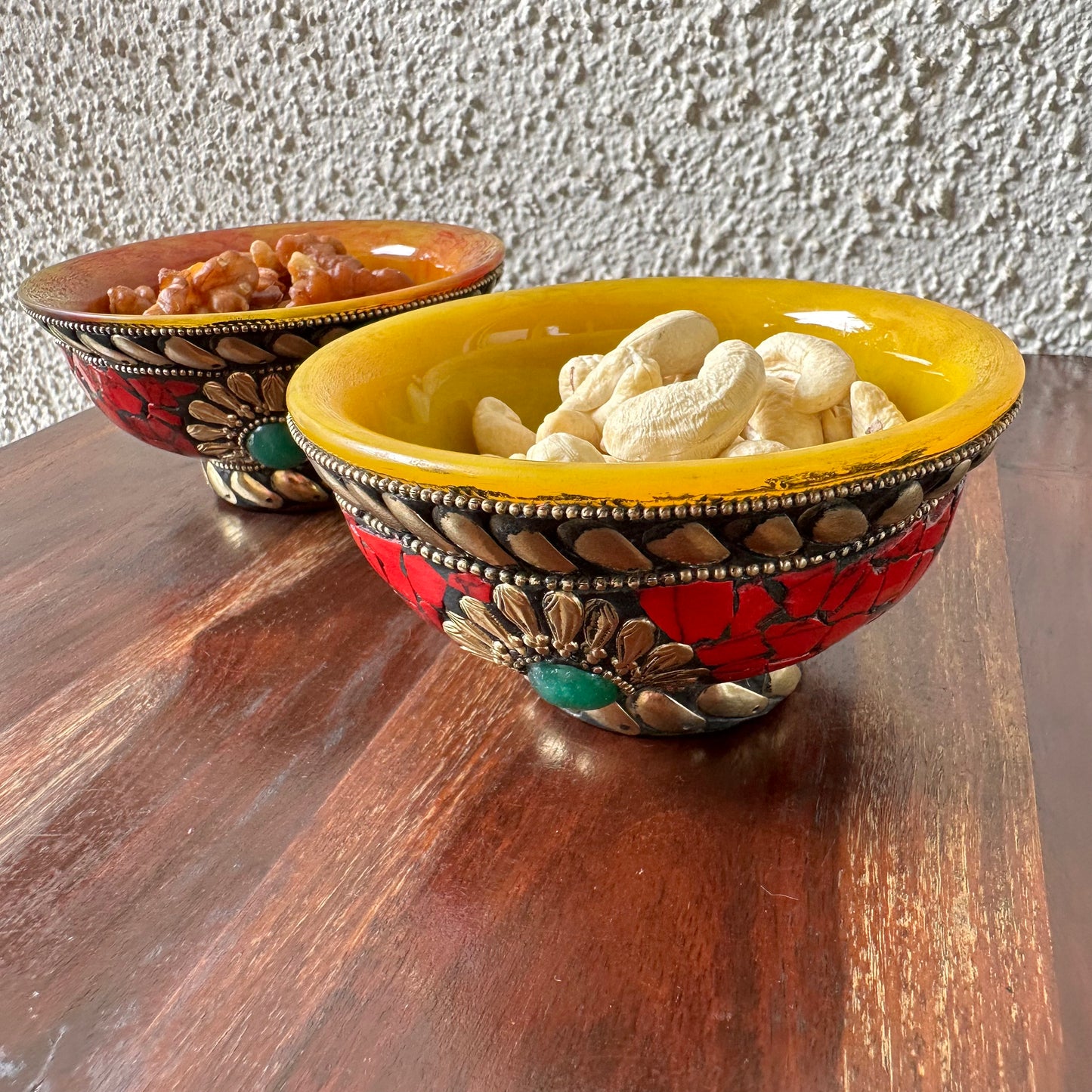 Buddhist Offering Bowls - Set of 2 Decorative Bowls