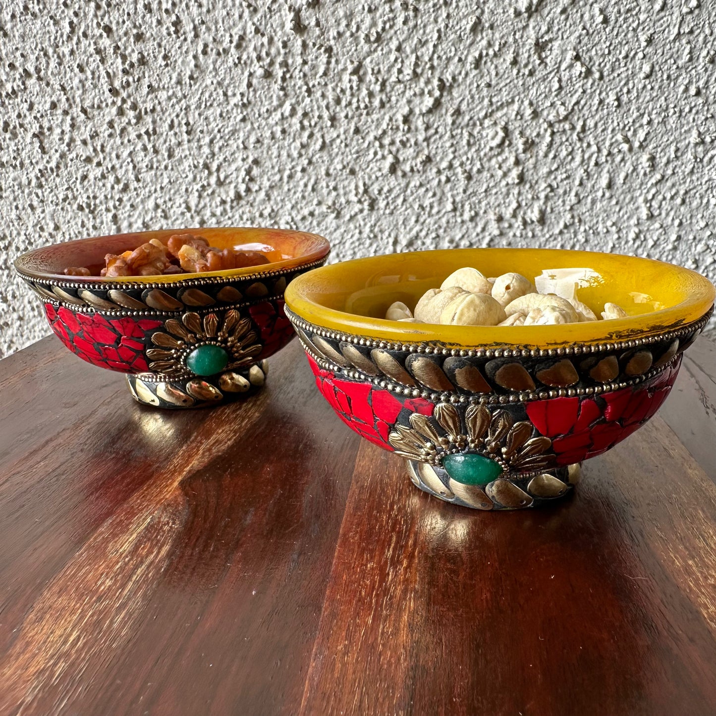 Buddhist Offering Bowls - Set of 2 Decorative Bowls