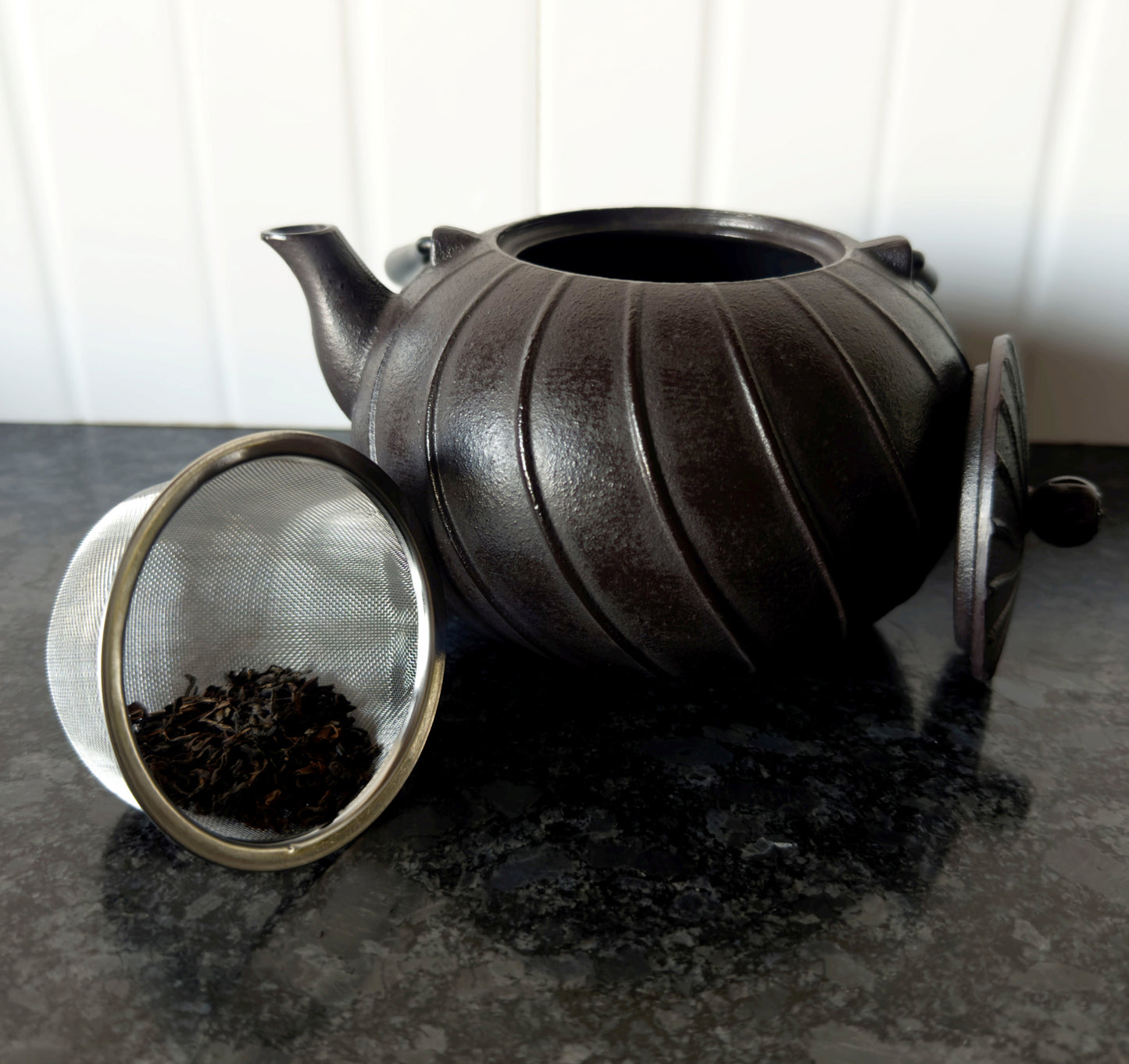 Cast-Iron Hobnail TeaPot - Traditional Japanese Tetsubin (Tetsu-Kyusu) Brown Shell TeaPot 1000ml