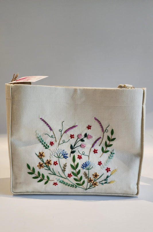 Ikali - Mix Flowers - Hand-embroidered Kumstu bo Bag