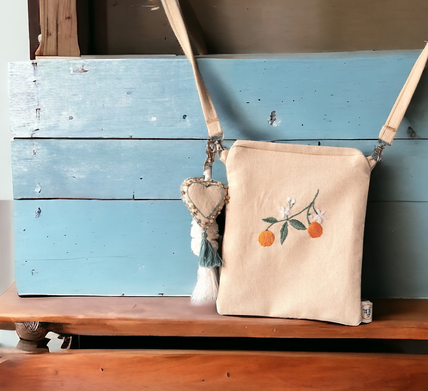 Studio VilaSita - Mirik Mandarins - Hand-embroidered Sling Bag