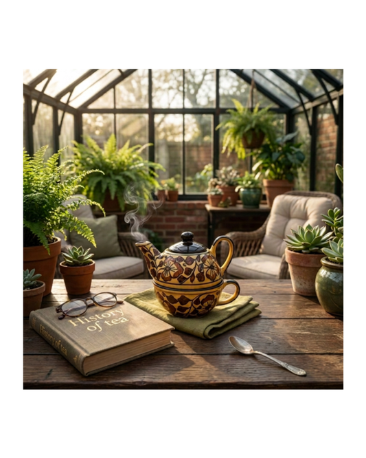 Teapot and Cup - Sepia - A Complete Solo TeaSet