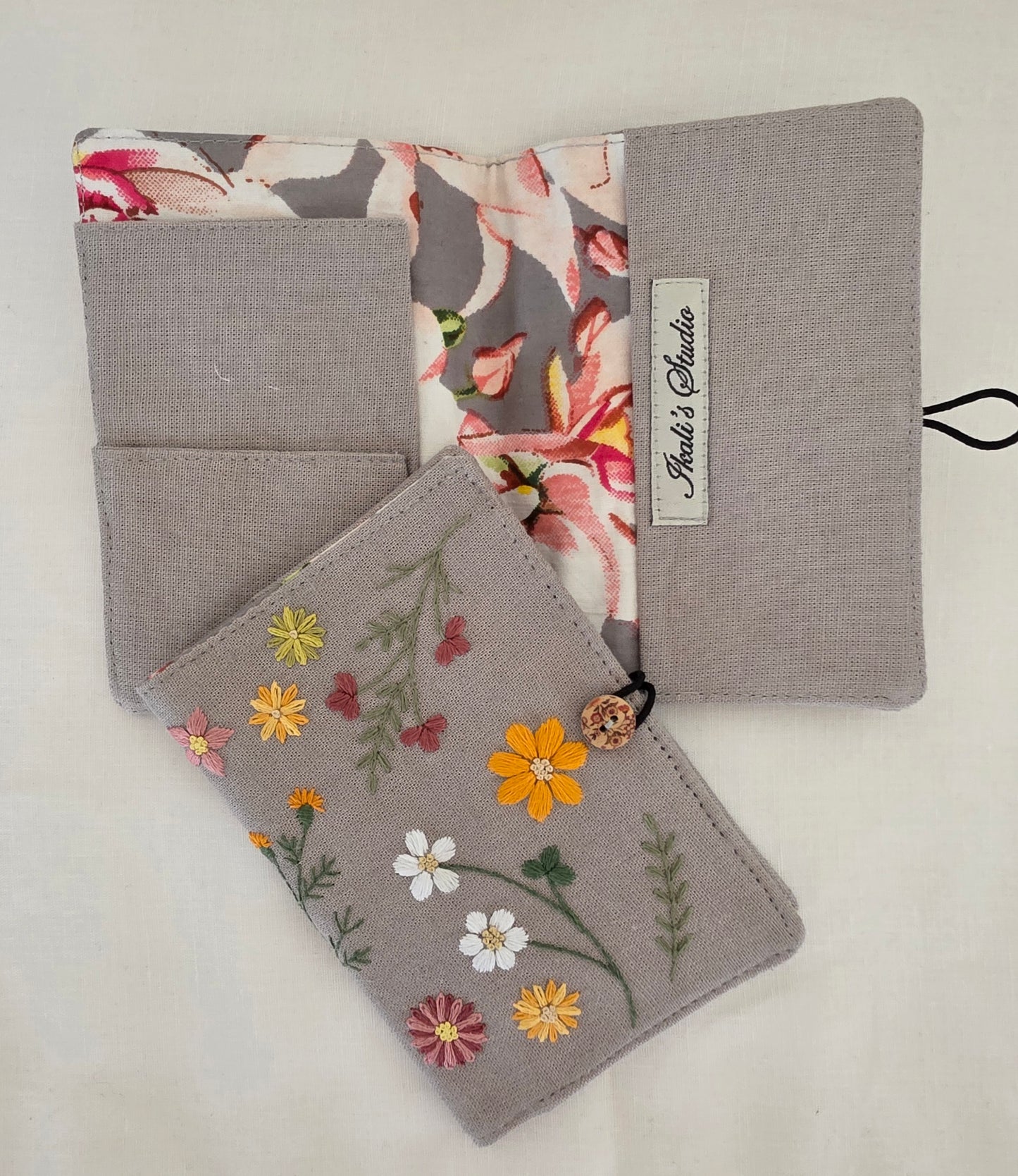 Ikali - Hand-embroidered Passport Jacket - Summer Flowers