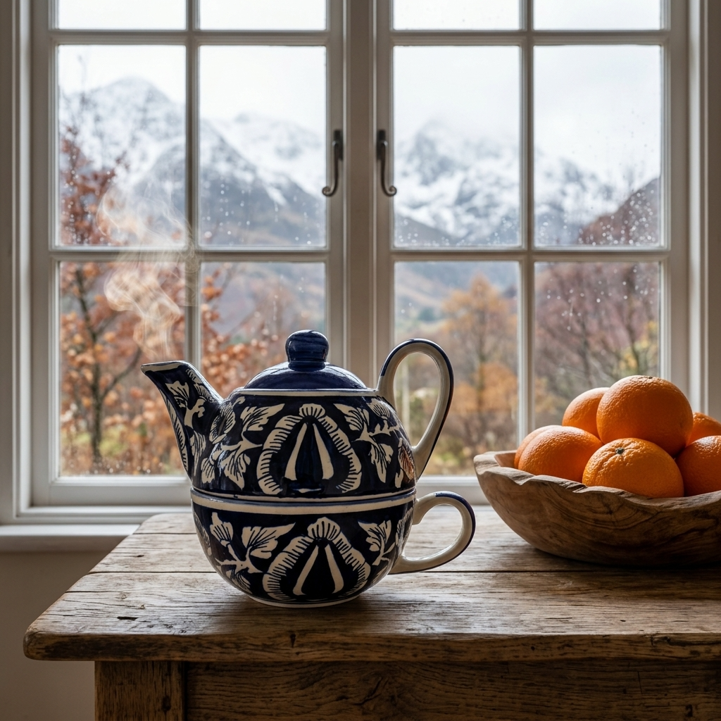 Teapot and Cup -MidnightBlue -  A Complete Solo TeaSet
