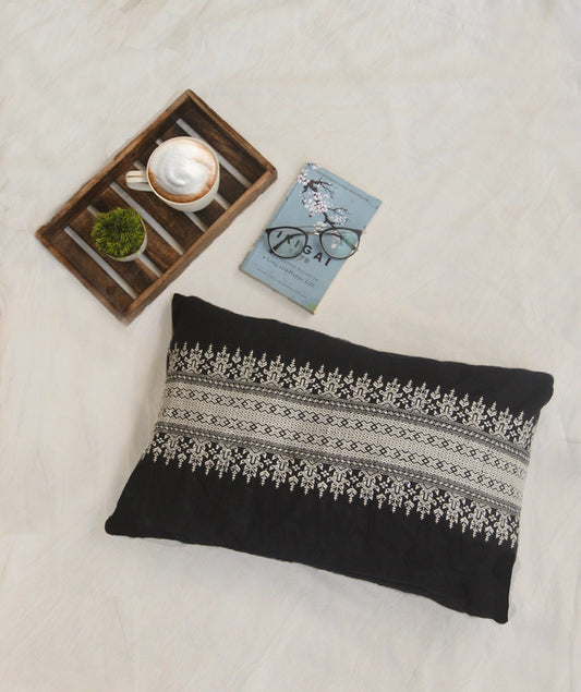 Zomi Handwoven Cotton Cushion Cover with Tribal Motif