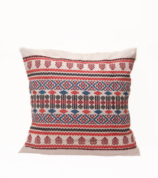 Kuki Inpi Handwoven Cotton Cushion Cover with Tribal Motif