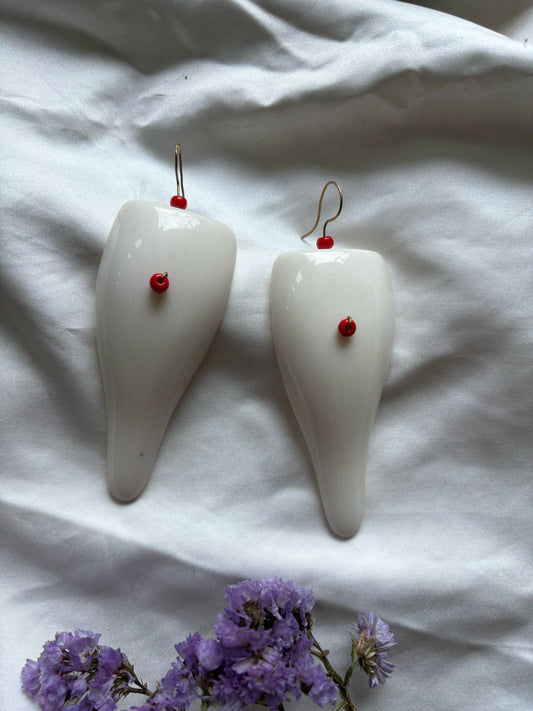 Oversized Shell Earrings - Naga Jewellery