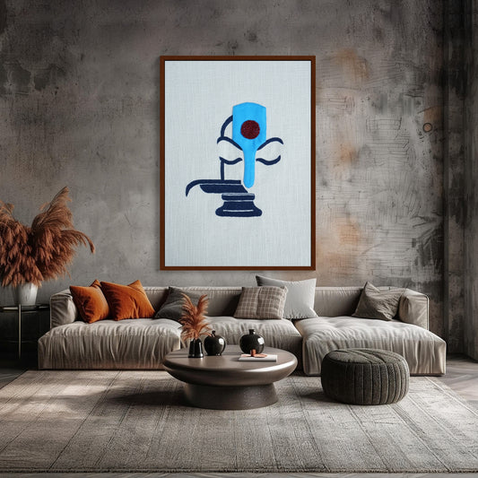 Prakriti and Purusha: Lord Shiva and Mata Parvati Wall Art (Unframed)