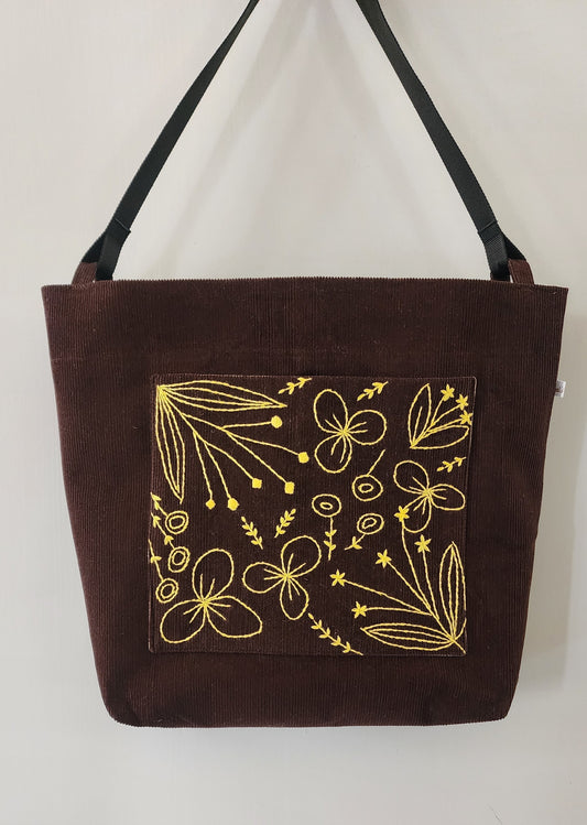 Ikali - Yellow Sil - Hand-embroidered Tote