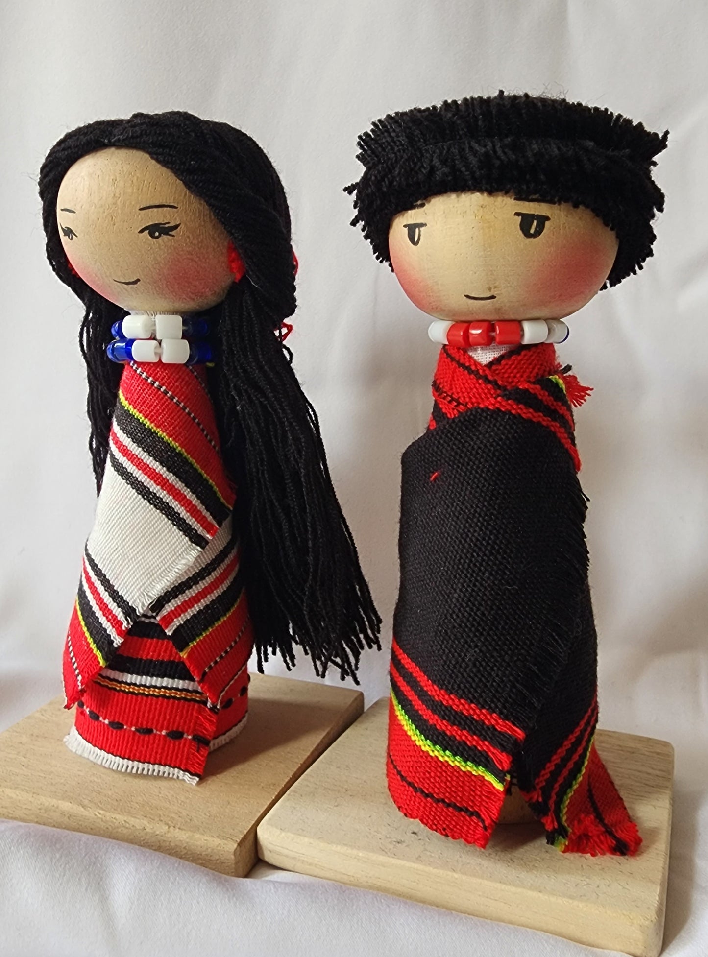 Ikali - Little Naga - Zeliang Couple - Wooden Doll Pair