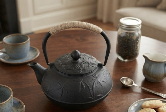 Cast-Iron Hobnail TeaPot - Traditional Japanese Tetsubin (Tetsu-Kyusu) Leaves TeaPot 1000ml
