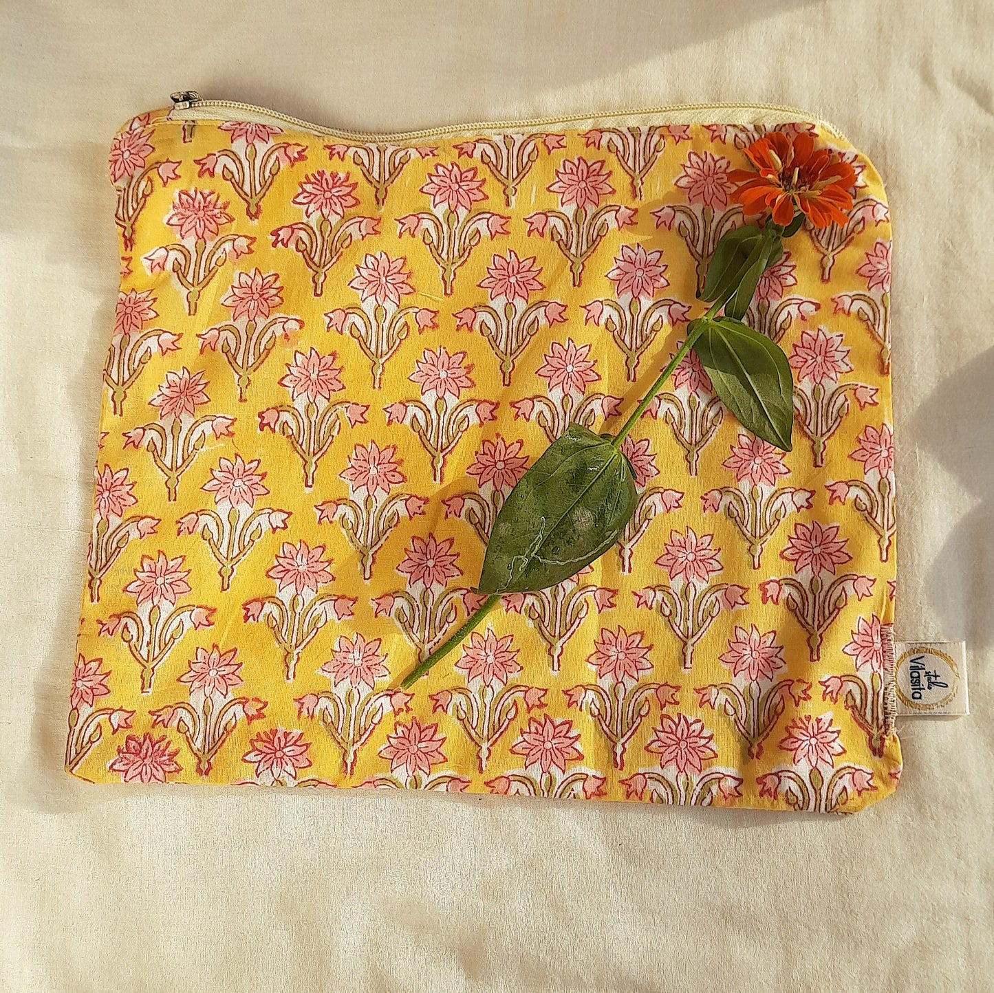 Studio VilaSita - Yellow Printed Soft Multipurpose Travel Bag