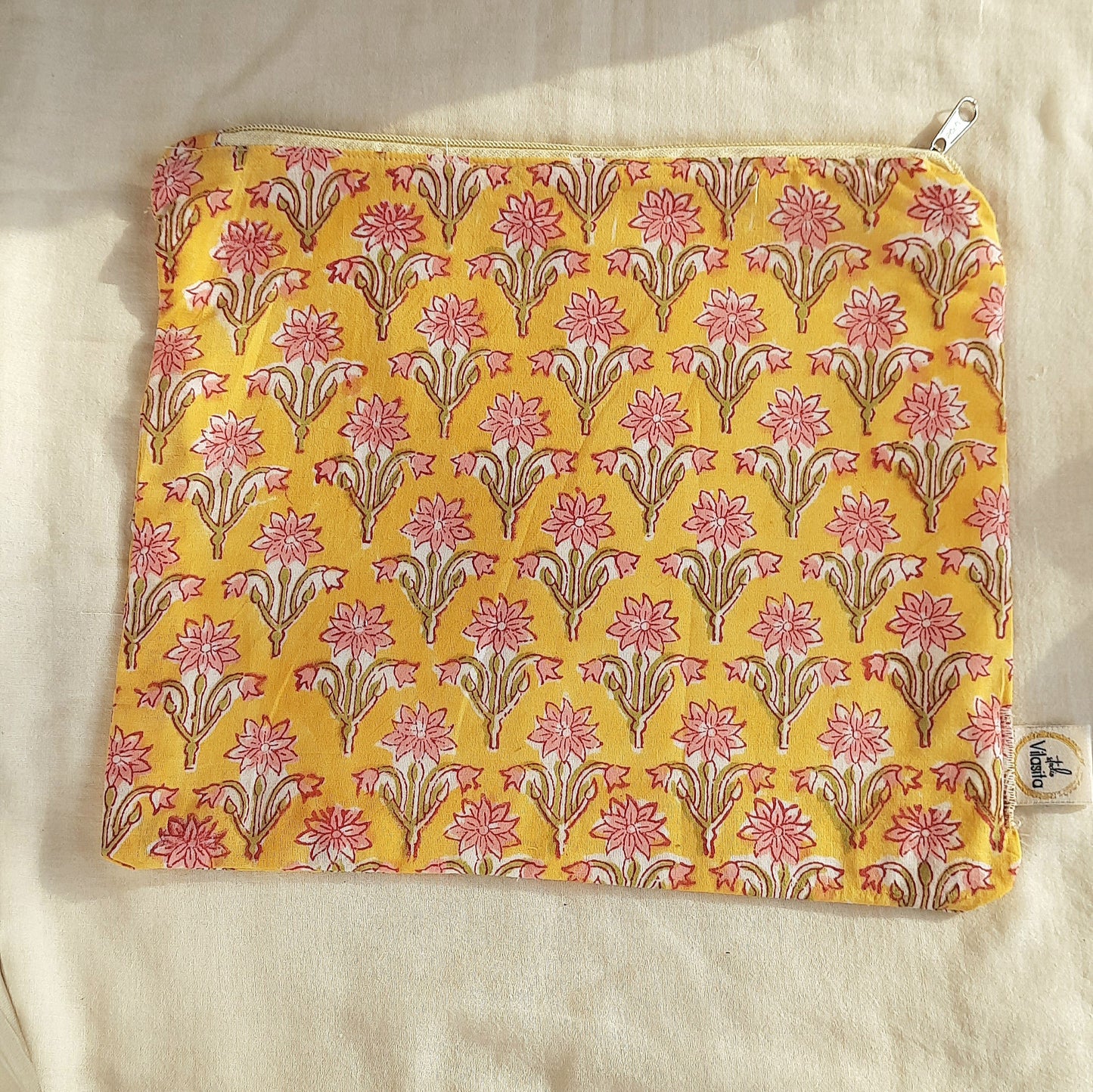 Studio VilaSita - Yellow Printed Soft Multipurpose Travel Bag