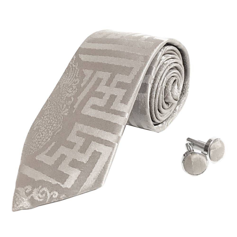 Himalayan Knot - Himalayan Dreamer Stripe Tie and Cufflinks. Unique and handmade. Rolled front