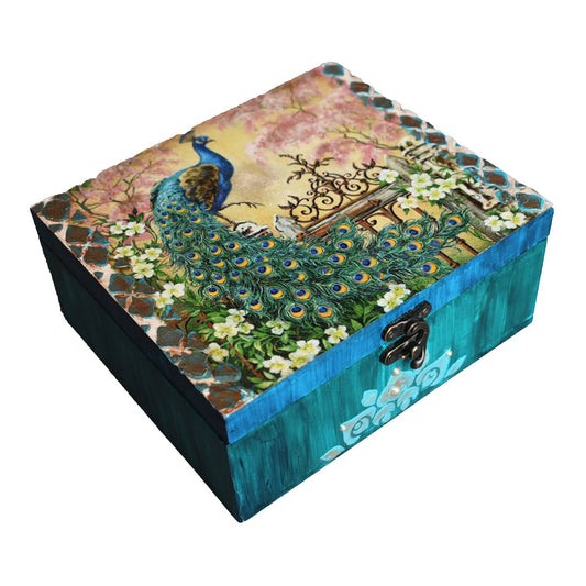 Krafty Koala Peacock Wings Tea Box Side