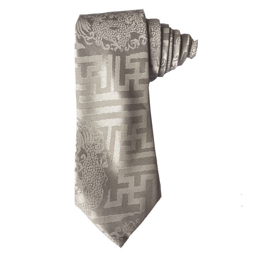 Himalayan Knot - Opulent Maze Tie and Cufflinks. Unique and handmade. Rolled.