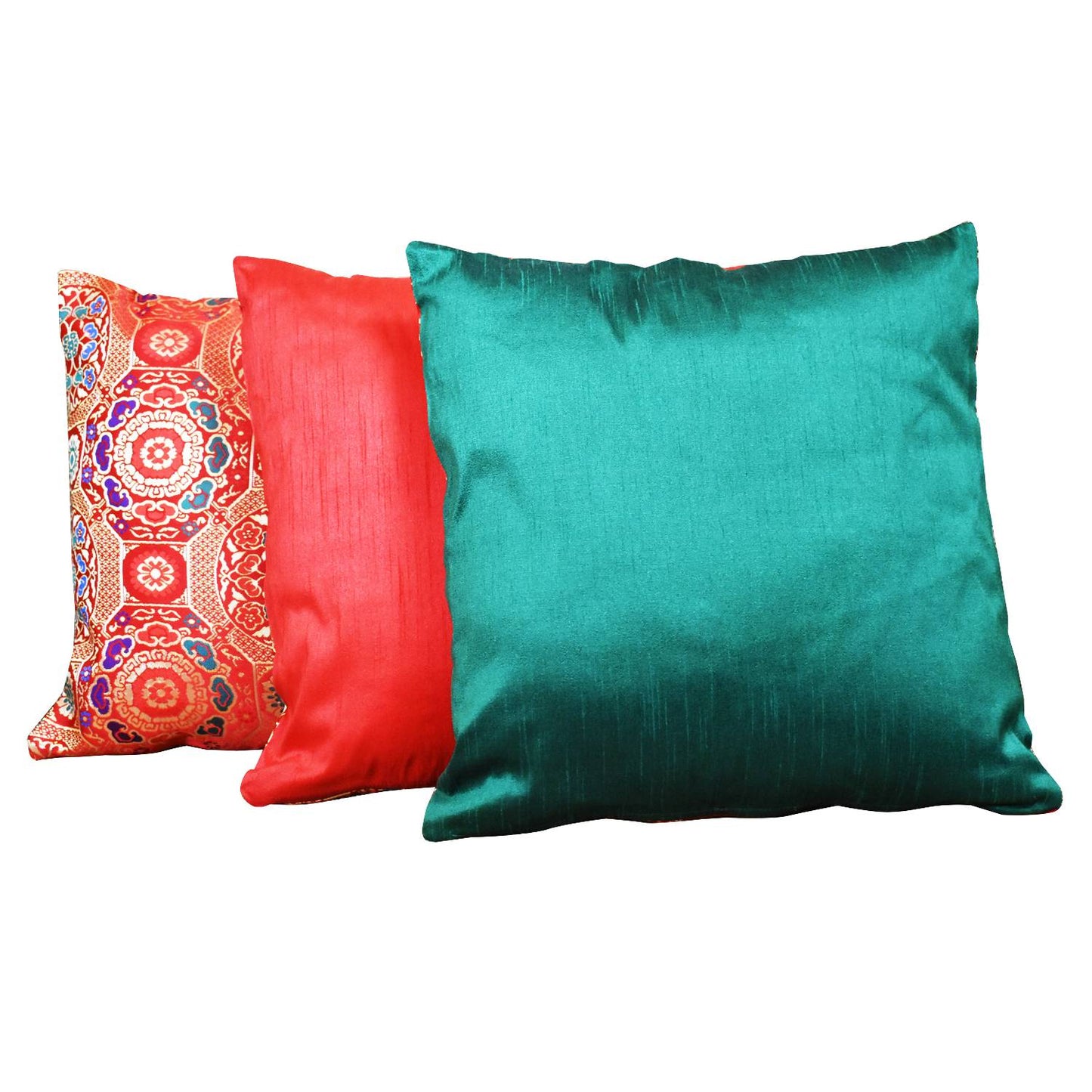 Maia (Red) Cushion Cover Set Front and Back